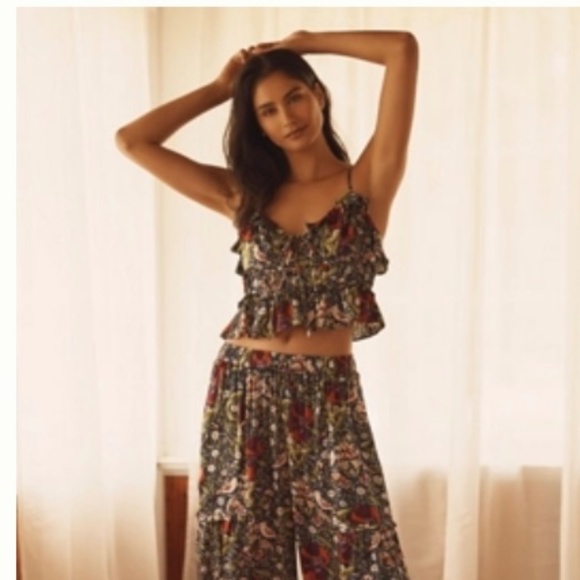 Anthropologie Tops - Lyrebird Silky Floral Cami